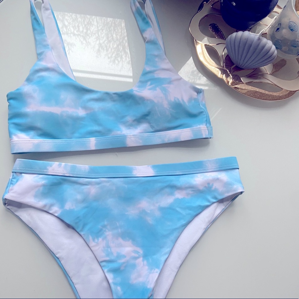 Two Piece Cloud Blue Bathing Suit